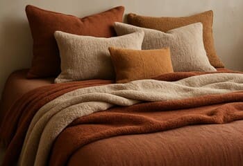 Serin iklim için sıcak tutucu katmanlar: keten taban, şönil ara örtü ve dolgun yorgan