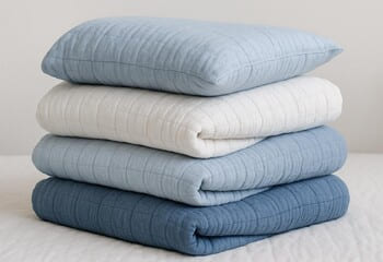 Yaz katmanları: serin perkal çarşaf + ince pike + hafif örtü