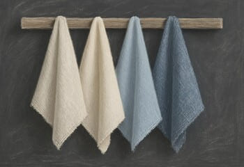 Açık tebeşir paleti: beyaz, krem ve serin mavi nüanslar