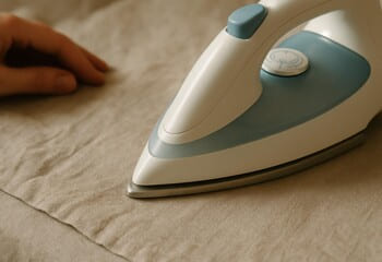 Keten ütüleme: düşük ısıda kısa süreli ütü