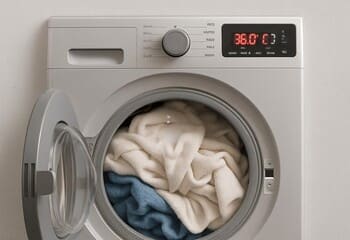 Yanlış bakım: yüksek ısıda kurutma ile parlama ve kırışıklık