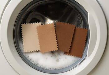 Renk akmasını önlemek için benzer tonlarla yıkama örneği