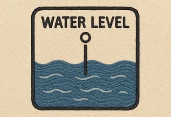 Su seviyesi göstergesi: yeterli fakat aşırı olmayan doluluk