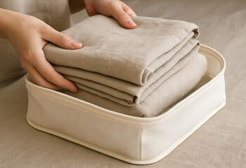 Nefes alan kumaş torbasında saklama